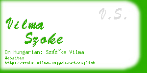 vilma szoke business card